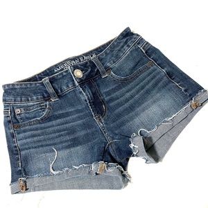 💙3/$25 American Eagle 360 Super Stretch Jean Shorts- 00
